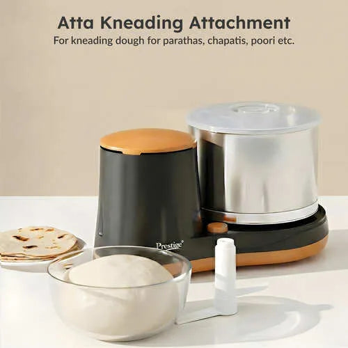 PWG 07 Wet Grinder 2 Litre with Stainless Steel Drum, Coconut Scraper & Atta Kneader | 200W