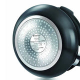 Deluxe Duo Plus Hard Anodised Gas and Induction Compatible Pressure Handi with Glass Lid, 1.5 L (Black)