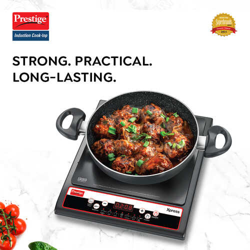 Induction Cooktop – Xpress 1200W | Preset Indian Menus | Power-Saving Technology | Durable Glass Body | Manual Ignition