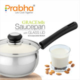 Grace IB Belly Saucepan With Lid – 1.4L, 16cm