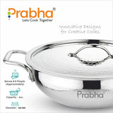 Magnum Flat Bottom Hammered Kadhai With Lid – 2.9L, 24cm