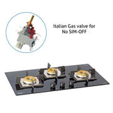 Glen 3 Burner Built-in Glass Hob 1073 SQ INBB FFD (Flame Failure Device)