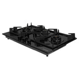 HOB INSPIRIA 903 BR AI FFD GL PNG 90 cm 3 Burner Built-In Gas Hob with Flame Failure Device, Black Glass