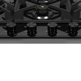 HOB INSPIRIA 904 BR AI FFD GL PNG 90 cm 4 Burner Built-In Gas Hob with Flame Failure Device, Black Glass