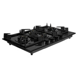 HOB INSPIRIA 904 BR AI FFD GL PNG 90 cm 4 Burner Built-In Gas Hob with Flame Failure Device, Black Glass