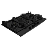 HOB INSPIRIA 904 BR AI FFD GL PNG 90 cm 4 Burner Built-In Gas Hob with Flame Failure Device, Black Glass