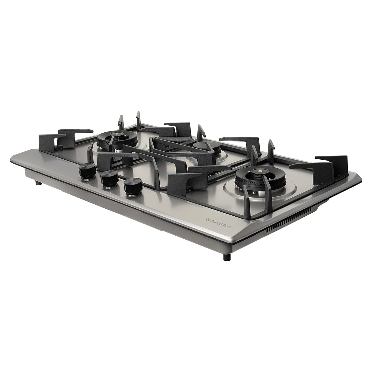 HOB INSPIRIA 903 BR AI FFD SS PNG 90 cm 3 Burner Built-In Gas Hob with Flame Failure Device, SUS 304 Stainless Steel