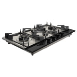 HOB INSPIRIA 904 BR AI FFD GS PNG 90 cm 4 Burner Built-In Gas Hob with Flame Failure Device, Glass & Stainless Steel
