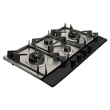 HOB INSPIRIA 904 BR AI FFD GS PNG 90 cm 4 Burner Built-In Gas Hob with Flame Failure Device, Glass & Stainless Steel