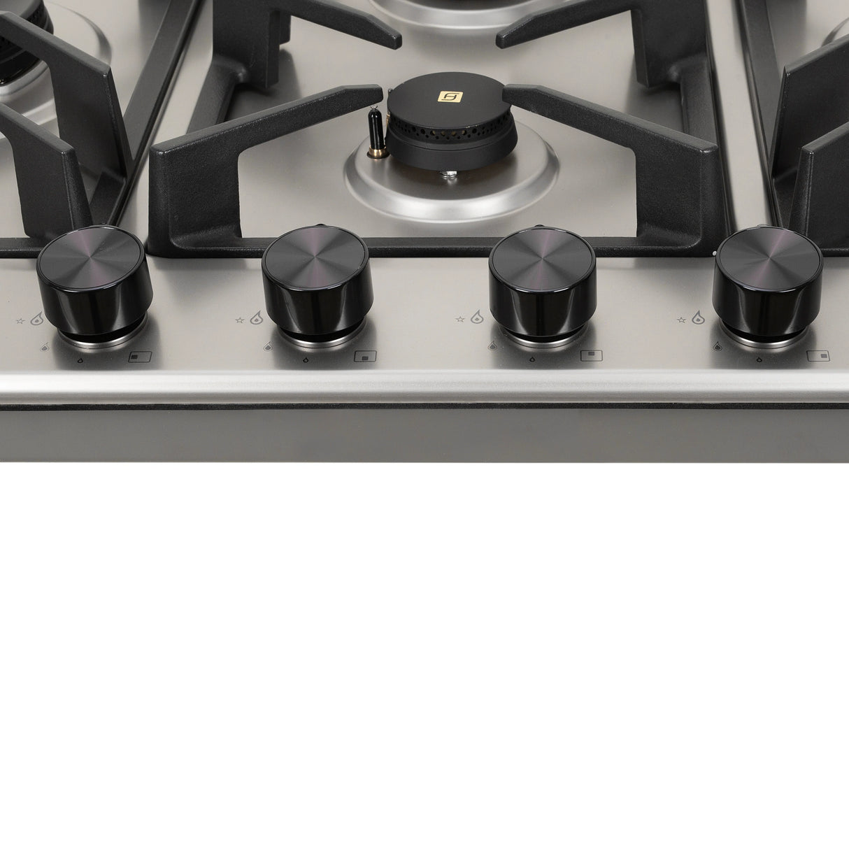 HOB INSPIRIA 904 BR AI FFD SS PNG 90 cm 4 Burner Built-In Gas Hob with Flame Failure Device, SUS 304 Stainless Steel