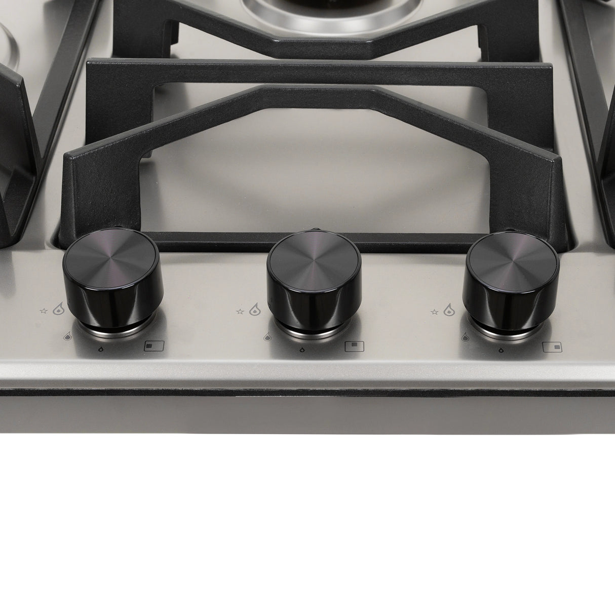 HOB INSPIRIA 903 BR AI FFD SS PNG 90 cm 3 Burner Built-In Gas Hob with Flame Failure Device, SUS 304 Stainless Steel