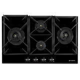 HOB INSPIRIA 904 BR AI FFD GL PNG 90 cm 4 Burner Built-In Gas Hob with Flame Failure Device, Black Glass