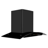 HOOD MYSTIC BLDC FL HC BK 75 Wall Mounted Chimney with 1500m³/hr Suction, Heat Auto Clean, 9 Speed, Gesture & Remote Control - 325.0718.162