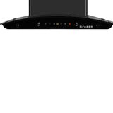 HOOD MYSTIC BLDC FL HC BK 75 Wall Mounted Chimney with 1500m³/hr Suction, Heat Auto Clean, 9 Speed, Gesture & Remote Control - 325.0718.162