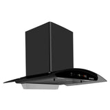 HOOD MYSTIC BLDC FL HC BK 75 Wall Mounted Chimney with 1500m³/hr Suction, Heat Auto Clean, 9 Speed, Gesture & Remote Control - 325.0718.162
