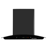 HOOD MYSTIC BLDC FL HC BK 60 Wall Mounted Chimney with 1500m³/hr Suction, Heat Auto Clean, 9 Speed, Gesture & Remote Control - 325.0718.161