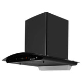 HOOD MYSTIC BLDC FL HC BK 60 Wall Mounted Chimney with 1500m³/hr Suction, Heat Auto Clean, 9 Speed, Gesture & Remote Control - 325.0718.161