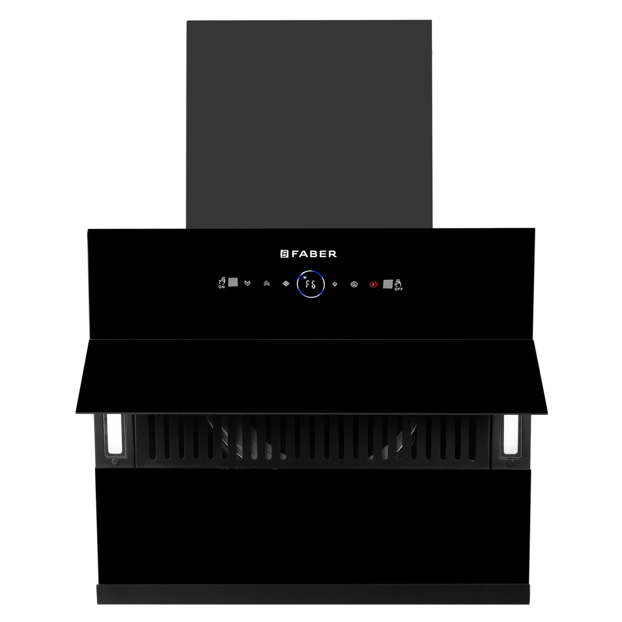 Hood Aether BLDC HC SC FL BK IN 75 Wall Mounted Kitchen Chimney with 1600 m³/hr Suction & LPG Leakage Sensor