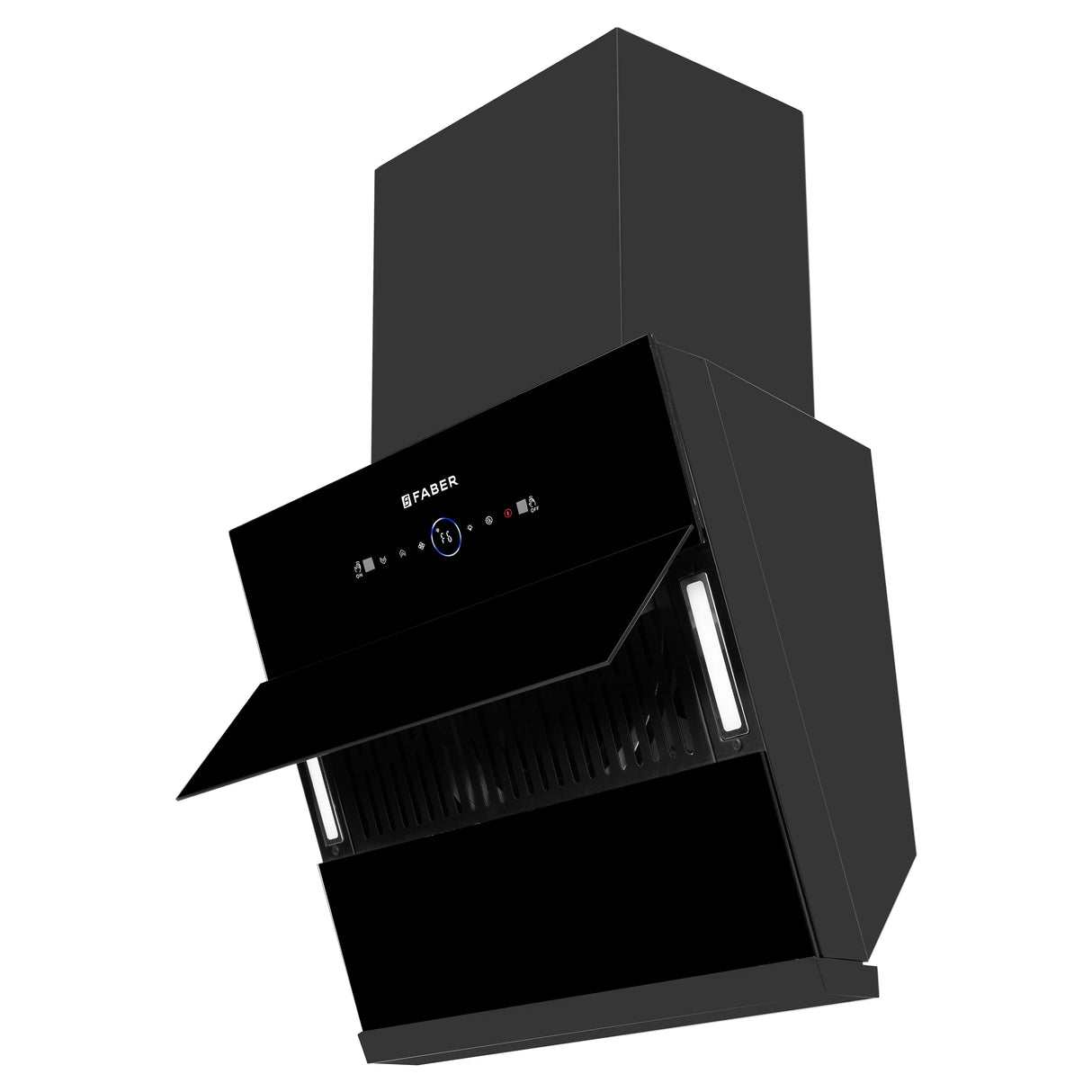Hood Aether BLDC HC SC FL BK IN 75 Wall Mounted Kitchen Chimney with 1600 m³/hr Suction & LPG Leakage Sensor