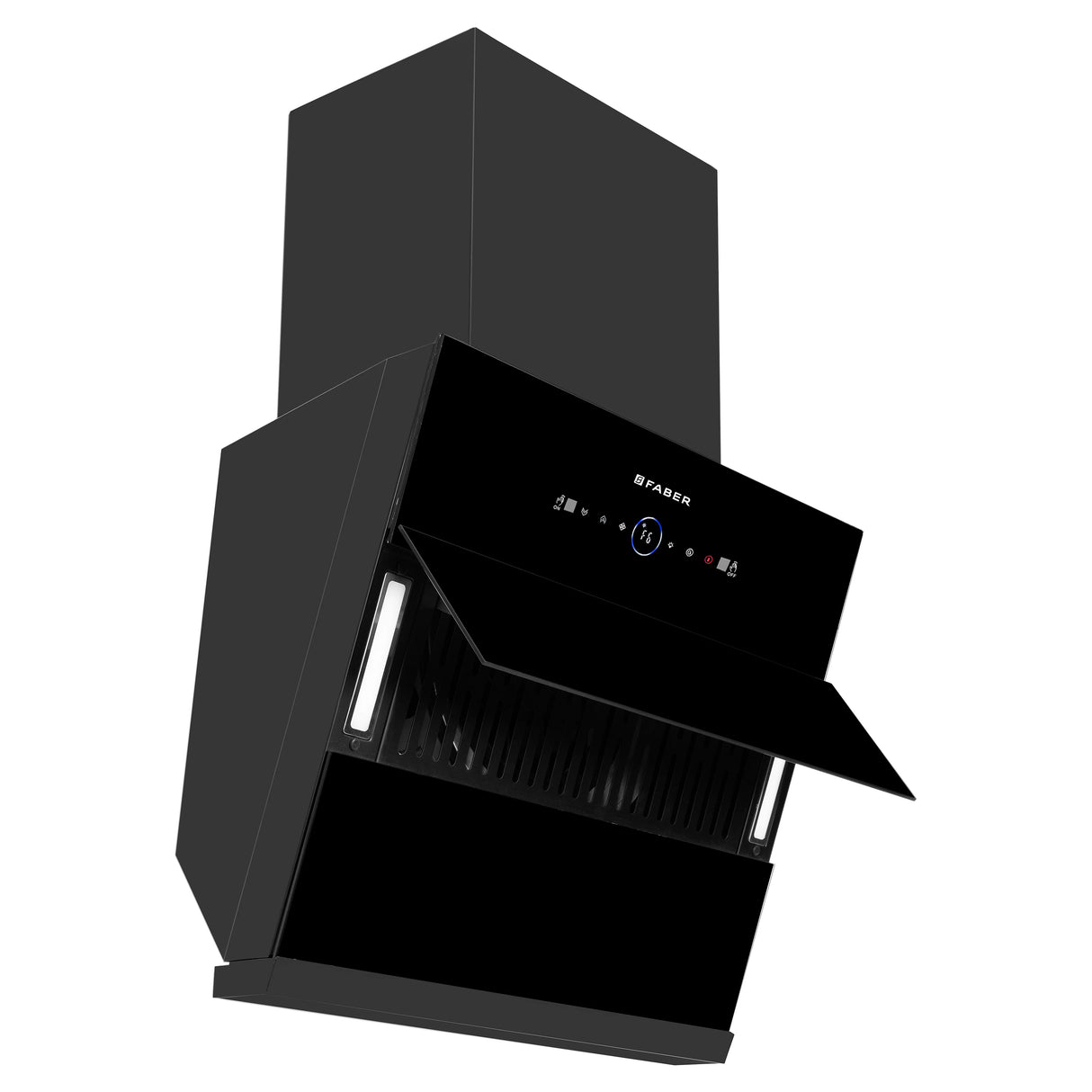Hood Aether BLDC HC SC FL BK IN 75 Wall Mounted Kitchen Chimney with 1600 m³/hr Suction & LPG Leakage Sensor
