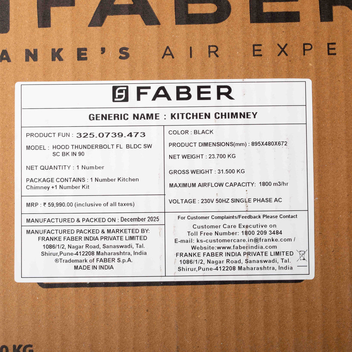 HOOD THUNDERBOLT MAX BLDC FL SW SC IN 90 Autoclean 90 cm Wall Mounted Filterless Chimney