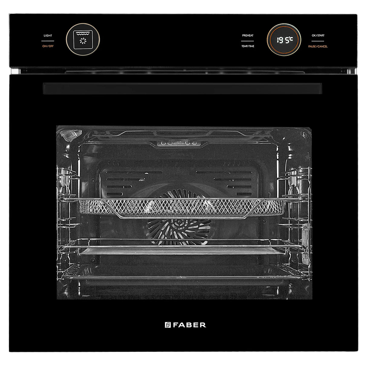 FBIO 81L 10F DIGI BK Built-In Oven with Air Fryer Function, 10 Cooking Functions & 3D Hot Air System