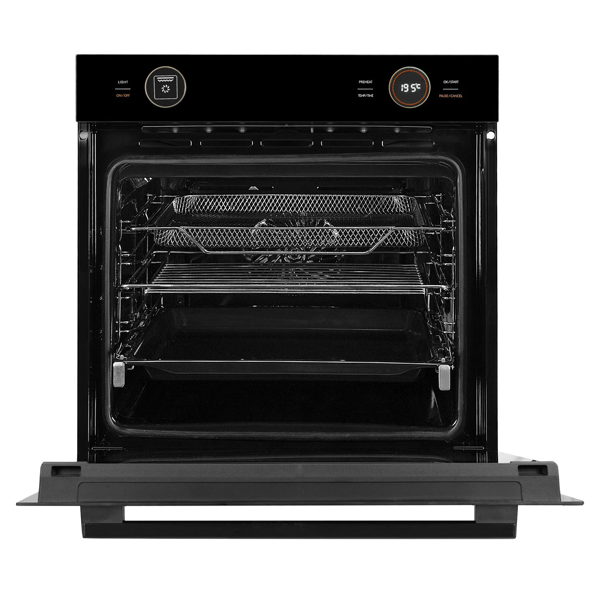 FBIO 81L 10F DIGI BK Built-In Oven with Air Fryer Function, 10 Cooking Functions & 3D Hot Air System