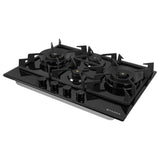 HOB INSPIRIA 754 BR AI FFD GL PNG 75 cm 4 Burner Built-In Gas Hob with Flame Failure Device, Black Glass