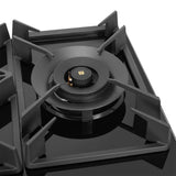 HOB INSPIRIA 754 BR AI FFD GL PNG 75 cm 4 Burner Built-In Gas Hob with Flame Failure Device, Black Glass