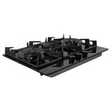 HOB INSPIRIA 753 BR AI FFD GL PNG 75 cm 3 Burner Built-In Gas Hob with Flame Failure Device, Black Glass