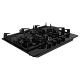 HOB INSPIRIA 754 BR AI FFD GL PNG 75 cm 4 Burner Built-In Gas Hob with Flame Failure Device, Black Glass