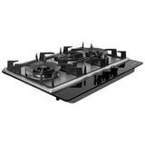 HOB INSPIRIA 753 BR AI FFD GS PNG 75 cm 3 Burner Built-In Gas Hob with Flame Failure Device, Glass & Stainless Steel
