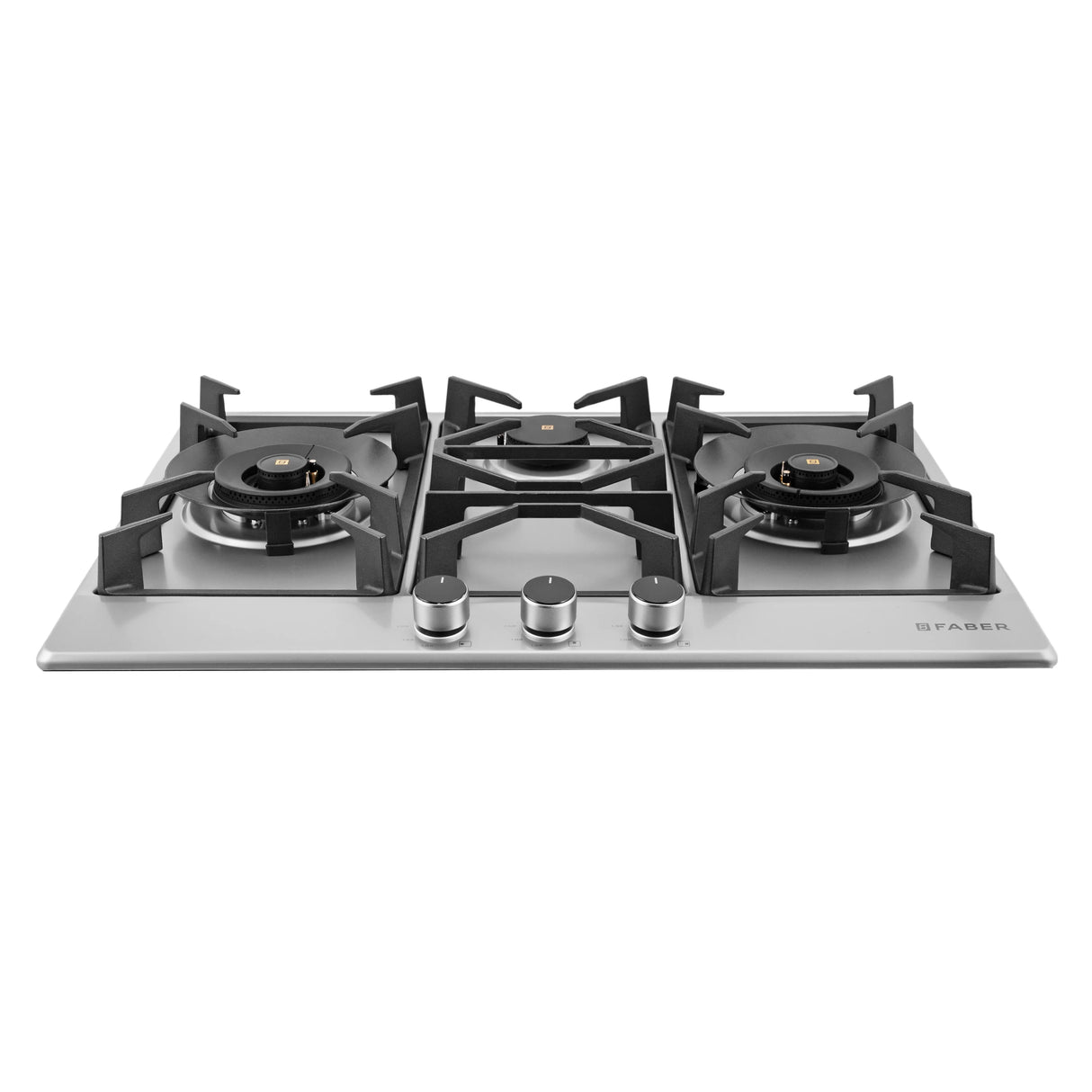 HOB INSPIRIA 753 BR AI FFD SS PNG 75 cm 3 Burner Built-In Gas Hob with Flame Failure Device, SUS 304 Stainless Steel