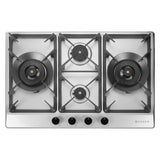 HOB INSPIRIA 754 BR AI FFD SS PNG 75 cm 4 Burner Built-In Gas Hob with Flame Failure Device, SUS 304 Stainless Steel