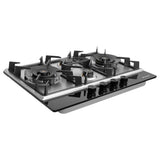 HOB INSPIRIA 754 BR AI FFD GS PNG 75 cm 4 Burner Built-In Gas Hob with Flame Failure Device, Glass & Stainless Steel