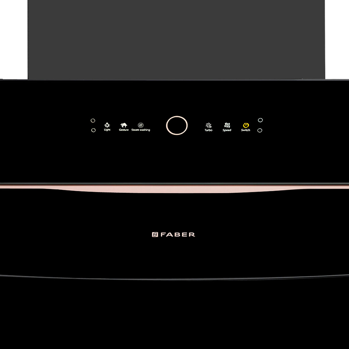 HOOD BOLT FL SW SC BK 90 N Wall Mounted Chimney with 1500m³/hr Suction, Steam Auto Clean, Gesture & Touch Control - 330.0657.934