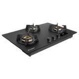 Hob Innova 753 BR AI FFD 75 cm 3 Burner Built-in Gas Hob Black Glass with Timer