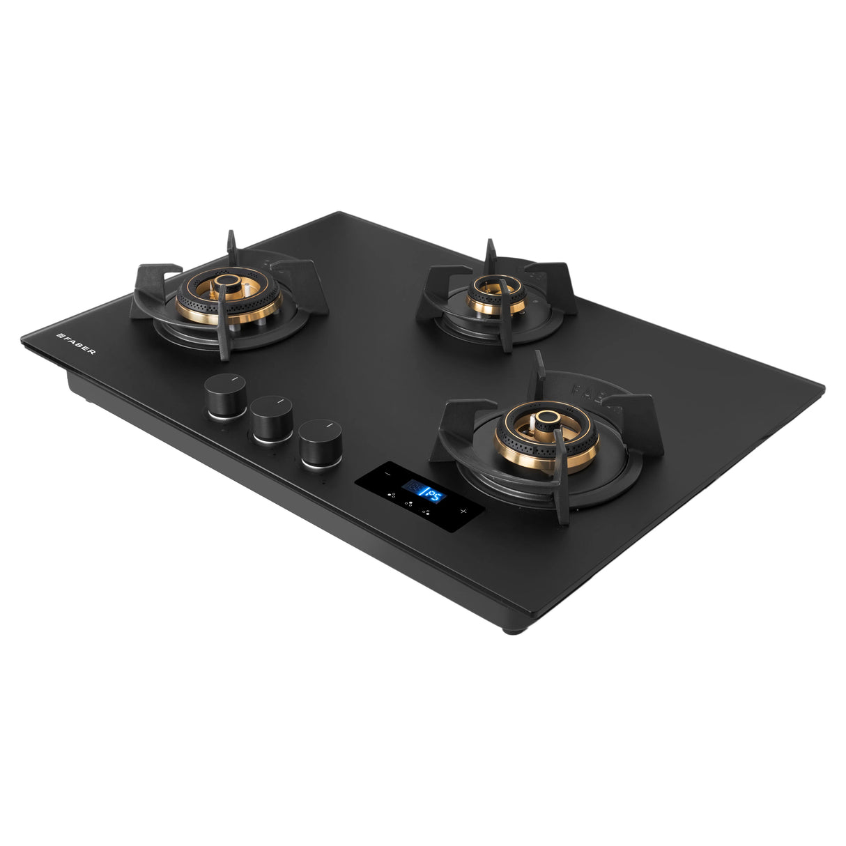 Hob Innova 753 BR AI FFD 75 cm 3 Burner Built-in Gas Hob Black Glass with Timer