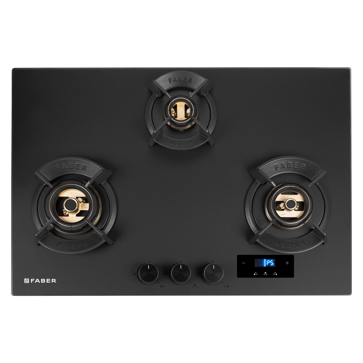 Hob Innova 753 BR AI FFD 75 cm 3 Burner Built-in Gas Hob Black Glass with Timer