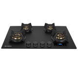Hob Innova 754 BR AI FFD 75 cm 4 Burner Built-in Gas Hob Black Glass with Timer