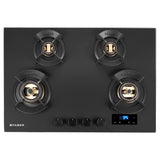 Hob Innova 754 BR AI FFD 75 cm 4 Burner Built-in Gas Hob Black Glass with Timer