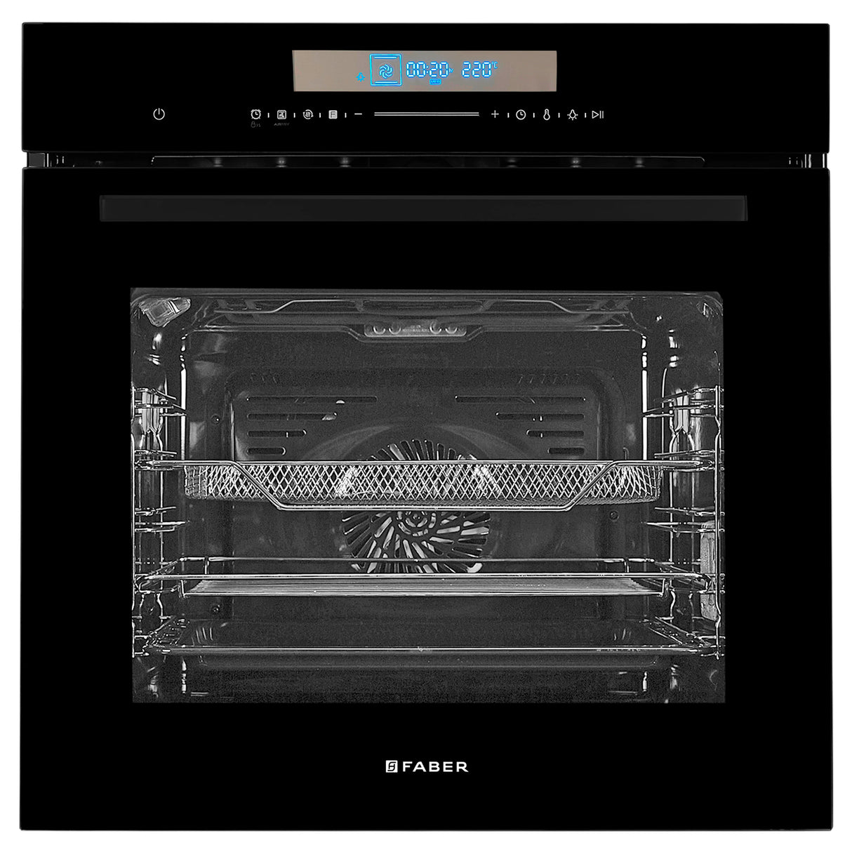 FBIO 81L 14F AF BK Built-In Oven with Air Fryer, 14 Cooking Functions & 3D Hot Air Circulation