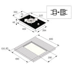 HG8313BGB1 1 Burner Gas Hob 33cm Black Glass 538.60.773