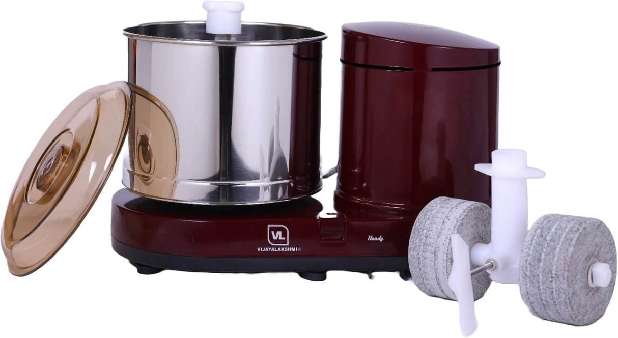 Handy 1.25L Table Top Wet Grinder with Coconut Scraper & Atta Kneader | Cherry