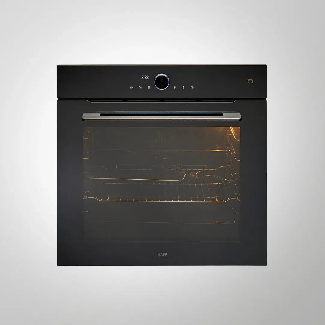 OV81 ZNSCN 81L Extra Large Built-in Electric Oven with 3D Hot Air, 14 Functions, Soft Close, LED Knob – Half Mirror Glass Finish