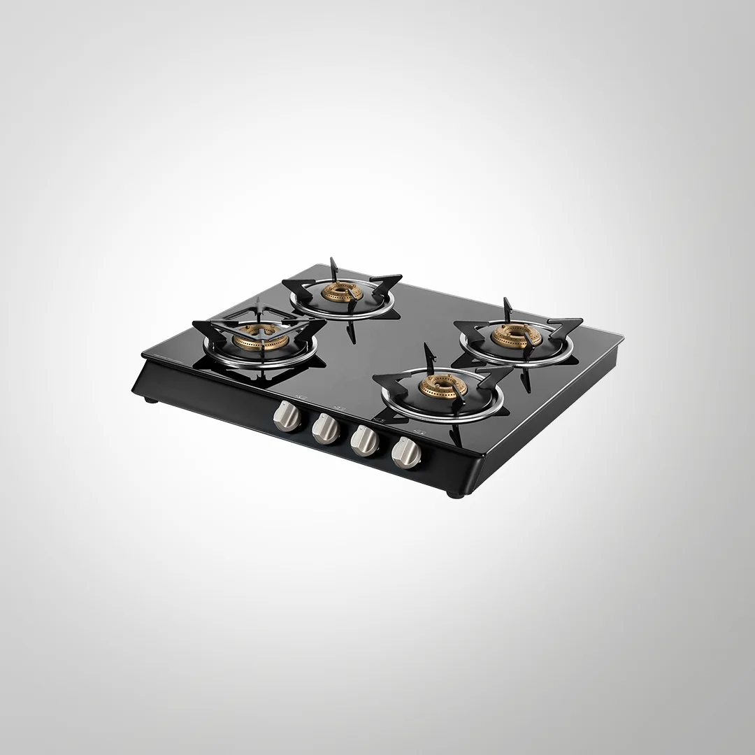 KAFF CTB584B Four Burner 1 Small 2 Big and 1 Jumbo
Metal Knobs Cooktop