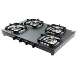 Thar 4 Burner Matte Glass Cooktop Manual Ignition