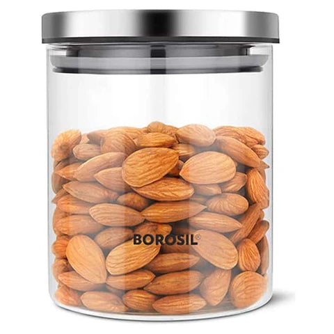 Borosil Classic Glass Storage Jar 600 ml BCLJR960600