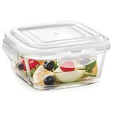 Borosil Klip N Store Square Glass Storage Container 520 ml ICYGCHSS520
