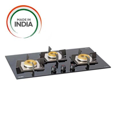 Glen 3 Burner Built-in Glass Hob 1073 SQ INBB FFD (Flame Failure Device)